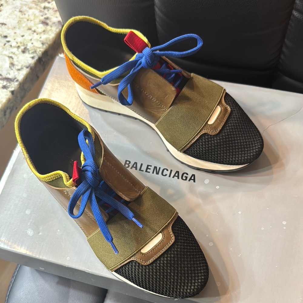Balenciaga Brown Black Sneakers Chunky Design